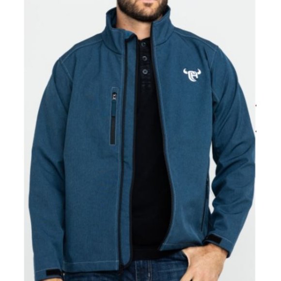 NEW Cowboy Hardware Men's Poly-Shell Heather Navy Jacket